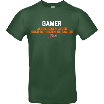 Jeaw Jeaw - Gamer T-Shirt B&C EXACT 190 - Flaschengrün