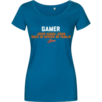 Jeaw Jeaw - Gamer T-Shirt Damenshirt petrol