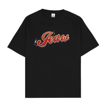 Jeaw Jeaw - Logo T-Shirt Oversize T-Shirt - Schwarz