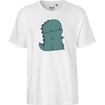 JerichoFive Jericho Five - Thumbs Up Dino T-Shirt Fairtrade T-Shirt - weiß