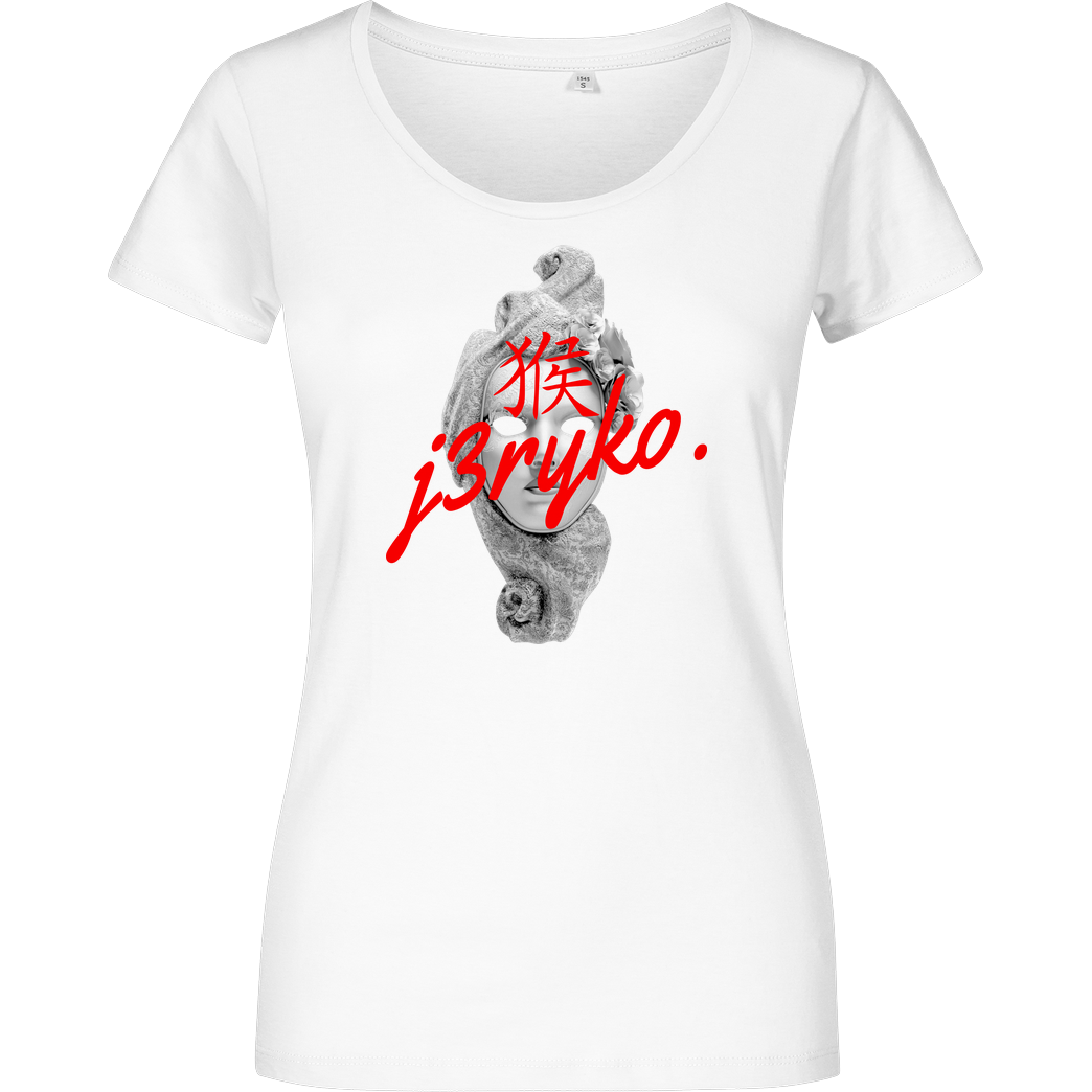 JERYKO Jeryko - Mask Logo T-Shirt Damenshirt weiss
