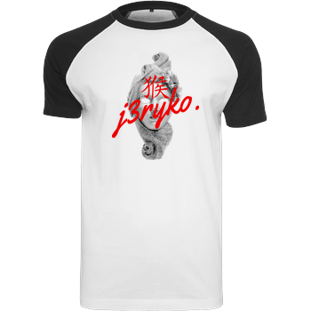 Jeryko - Mask Logo Raglan-Shirt weiß
