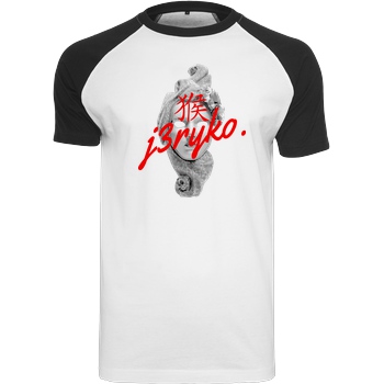 JERYKO Jeryko - Mask Logo T-Shirt Raglan-Shirt weiß