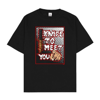 Jorgo Jorgo - Knife to meet you T-Shirt Oversize T-Shirt - Schwarz