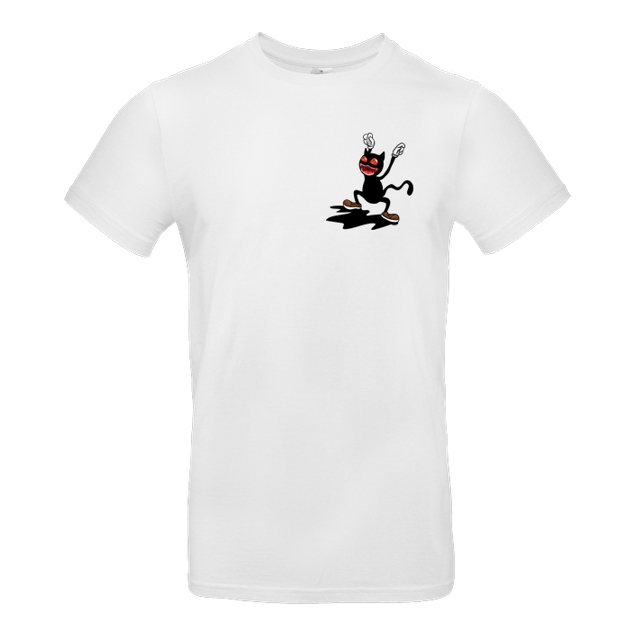 Kamberg TV - Kamberg TV - Cartoon Cat Pocket - T-Shirt - B&C EXACT 190 - Weiß