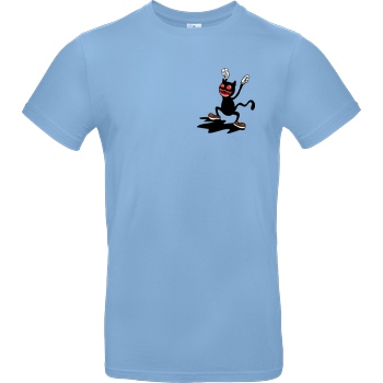 Kamberg TV Kamberg TV - Cartoon Cat Pocket T-Shirt B&C EXACT 190 - Hellblau