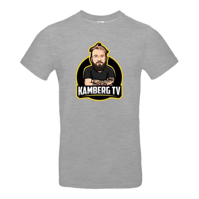 Kamberg TV - Kamberg TV - Kamberg Logo - T-Shirt - B&C EXACT 190 - heather grey