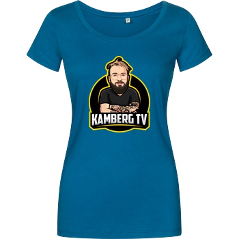 Kamberg TV Kamberg TV - Kamberg Logo T-Shirt Damenshirt petrol
