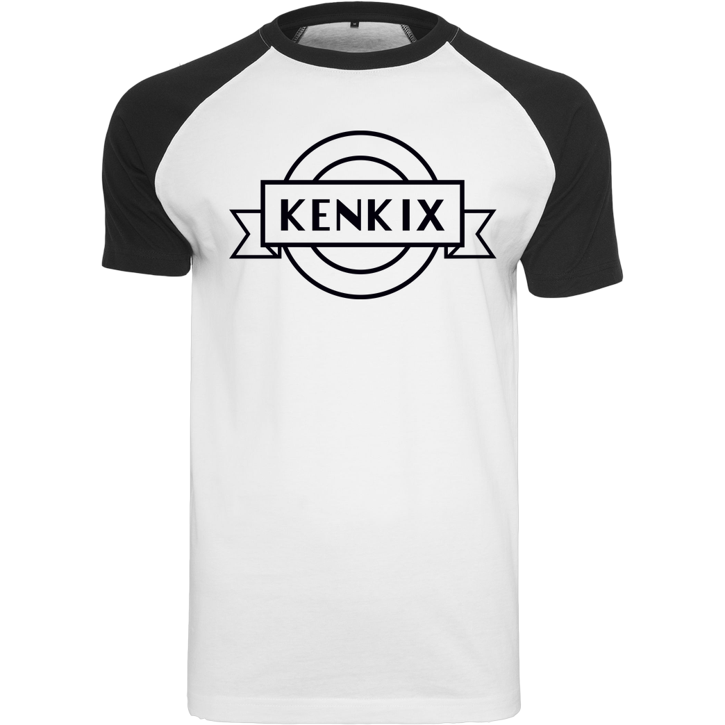 KenkiX KenkiX - Logo T-Shirt Raglan-Shirt weiß