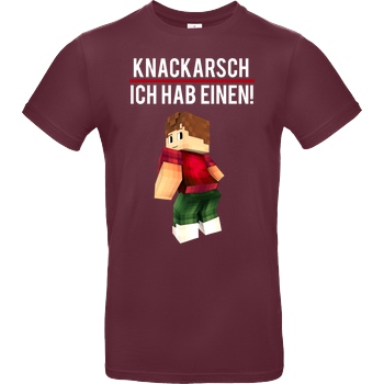 KillaPvP KillaPvP - Knackarsch T-Shirt B&C EXACT 190 - Bordeaux