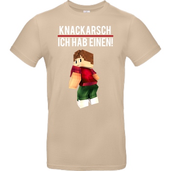 KillaPvP KillaPvP - Knackarsch T-Shirt B&C EXACT 190 - Sand