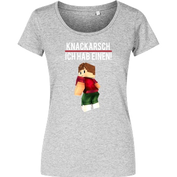 KillaPvP KillaPvP - Knackarsch T-Shirt Damenshirt heather grey