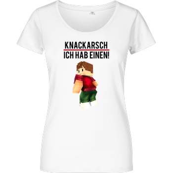 KillaPvP KillaPvP - Knackarsch T-Shirt Damenshirt weiss