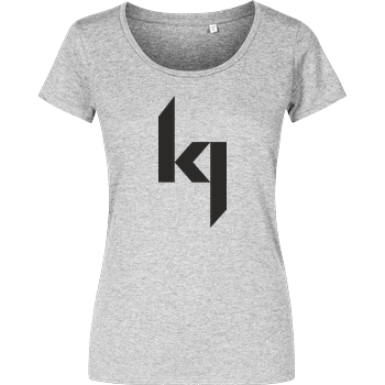 Kjunge - Logo Damenshirt heather grey