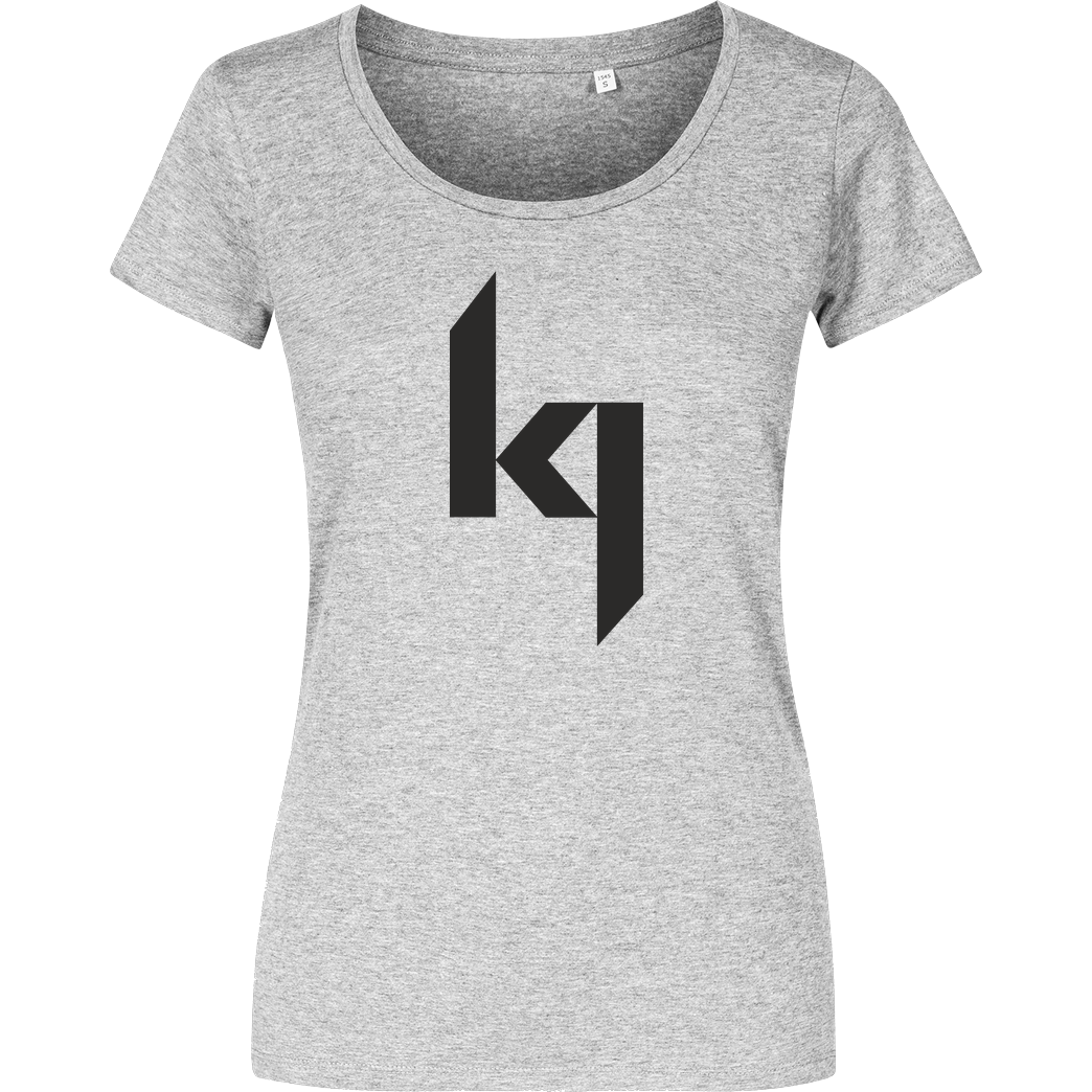 Kjunge Kjunge - Logo T-Shirt Damenshirt heather grey