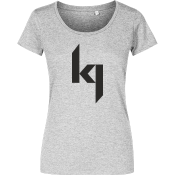 Kjunge Kjunge - Logo T-Shirt Damenshirt heather grey