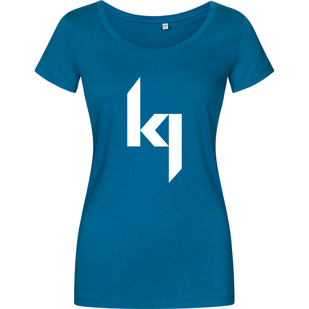 Kjunge Kjunge - Logo T-Shirt Damenshirt petrol