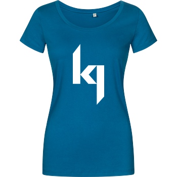Kjunge Kjunge - Logo T-Shirt Damenshirt petrol