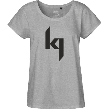 Kjunge Kjunge - Logo T-Shirt Fairtrade Loose Fit Girlie - heather grey