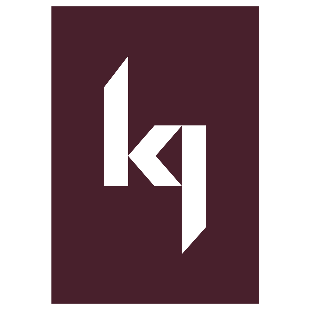 Kjunge Kjunge - Logo Druck Kunstdruck bordeaux