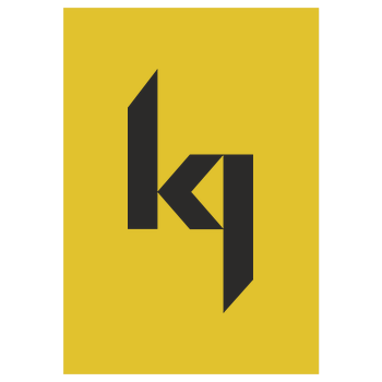 Kjunge - Logo Kunstdruck gelb