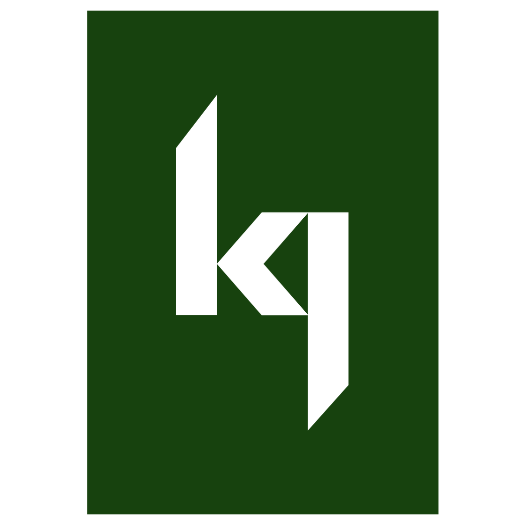 Kjunge Kjunge - Logo Druck Kunstdruck grün