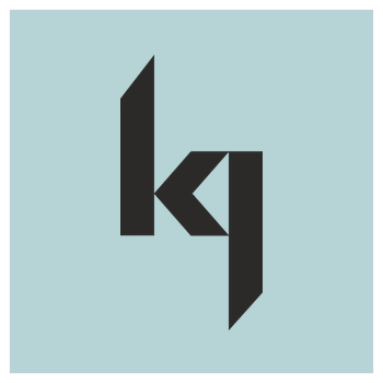 Kjunge - Logo Kunstdruck Quadrat mint