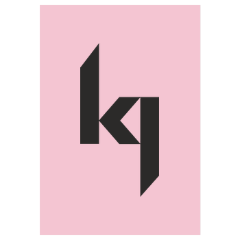 Kjunge - Logo Kunstdruck rosa