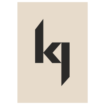 Kjunge - Logo Kunstdruck sand