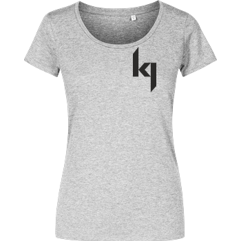 Kjunge - Small Logo Damenshirt heather grey