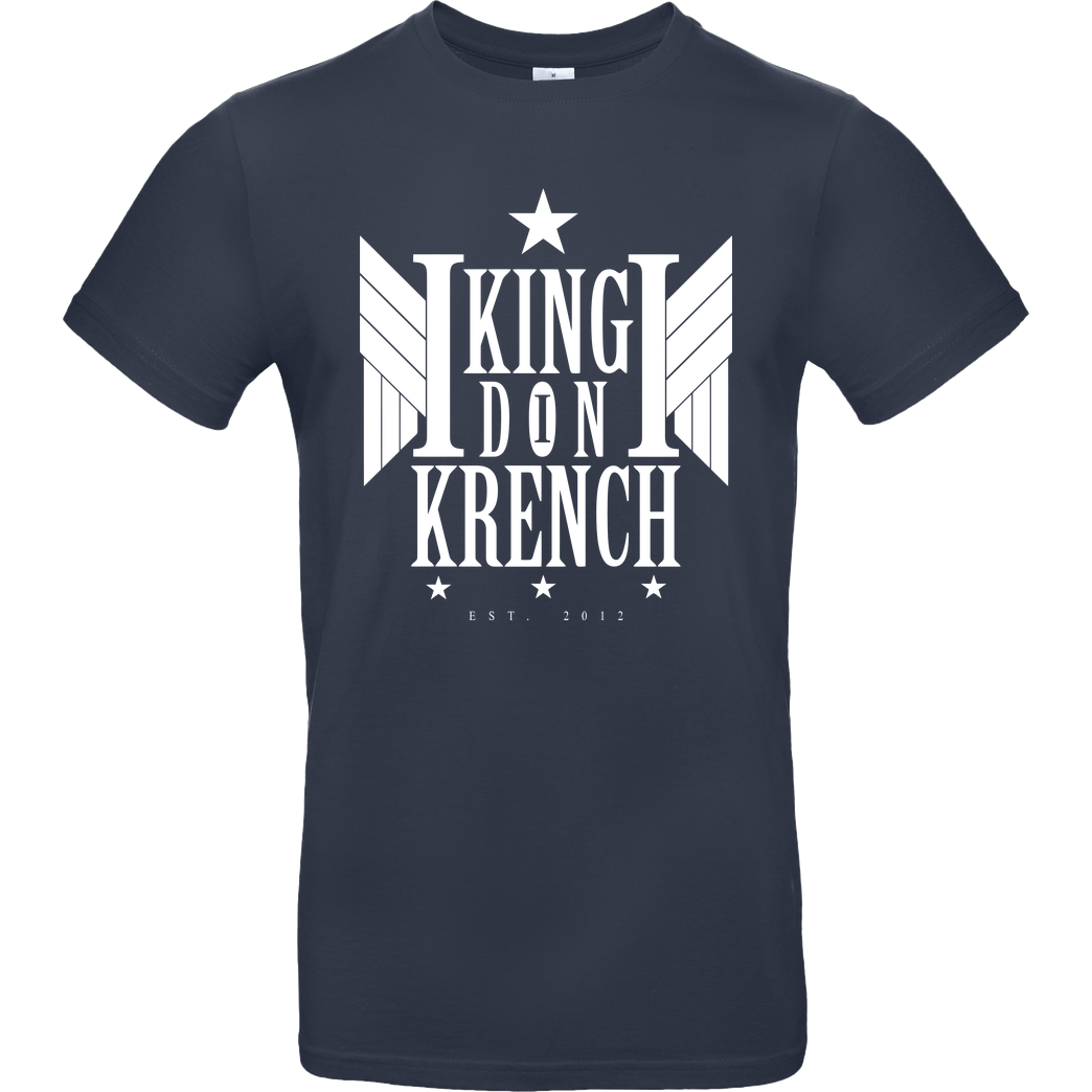 Krench Royale Krencho - Don Krench Wings T-Shirt B&C EXACT 190 - Navy