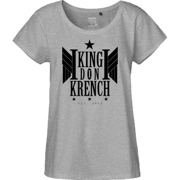 Krench Royale Krencho - Don Krench Wings T-Shirt Fairtrade Loose Fit Girlie - heather grey