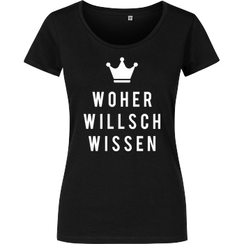 Krench Royale Krencho - Woher willsch wissen T-Shirt Damenshirt schwarz