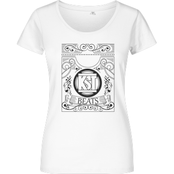 KsTBeats - Oldschool Damenshirt weiss