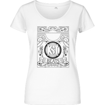KsTBeats KsTBeats - Oldschool T-Shirt Damenshirt weiss