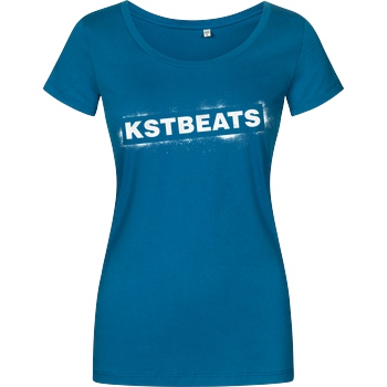 KsTBeats KsTBeats - Splatter T-Shirt Damenshirt petrol