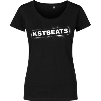 KsTBeats KsTBeats - Splatter T-Shirt Damenshirt schwarz