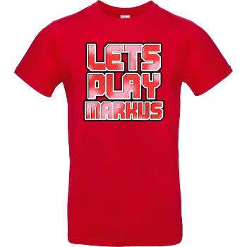 LETSPLAYmarkus LetsPlayMarkus - Logo T-Shirt B&C EXACT 190 - Rot