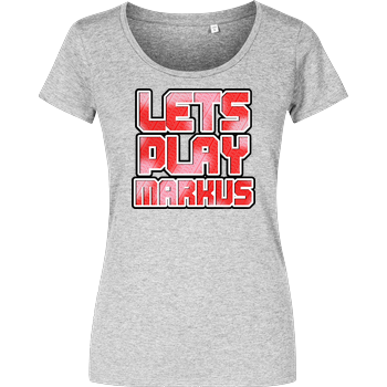 LetsPlayMarkus - Logo Damenshirt heather grey