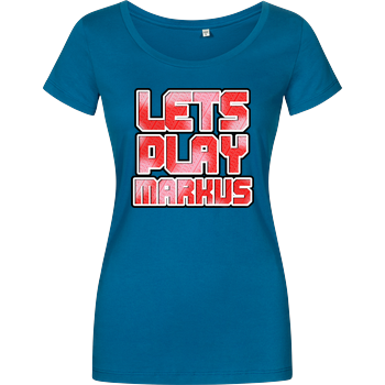 LetsPlayMarkus - Logo Damenshirt petrol