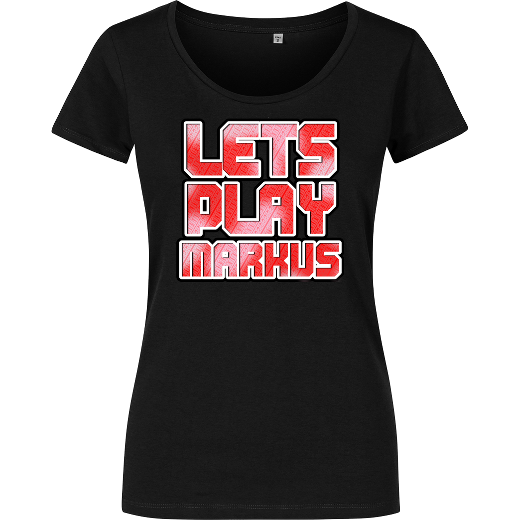LETSPLAYmarkus LetsPlayMarkus - Logo T-Shirt Damenshirt schwarz