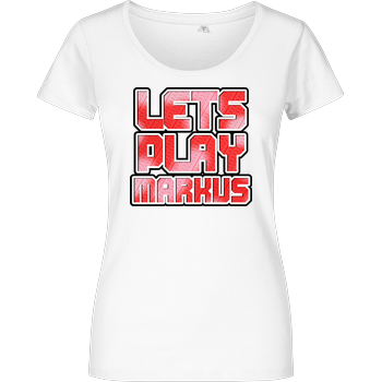 LetsPlayMarkus - Logo Damenshirt weiss