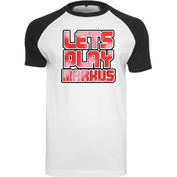 LETSPLAYmarkus LetsPlayMarkus - Logo T-Shirt Raglan-Shirt weiß