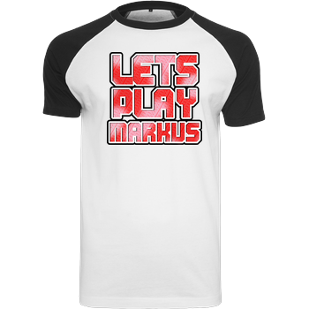 LetsPlayMarkus - Logo Raglan-Shirt weiß