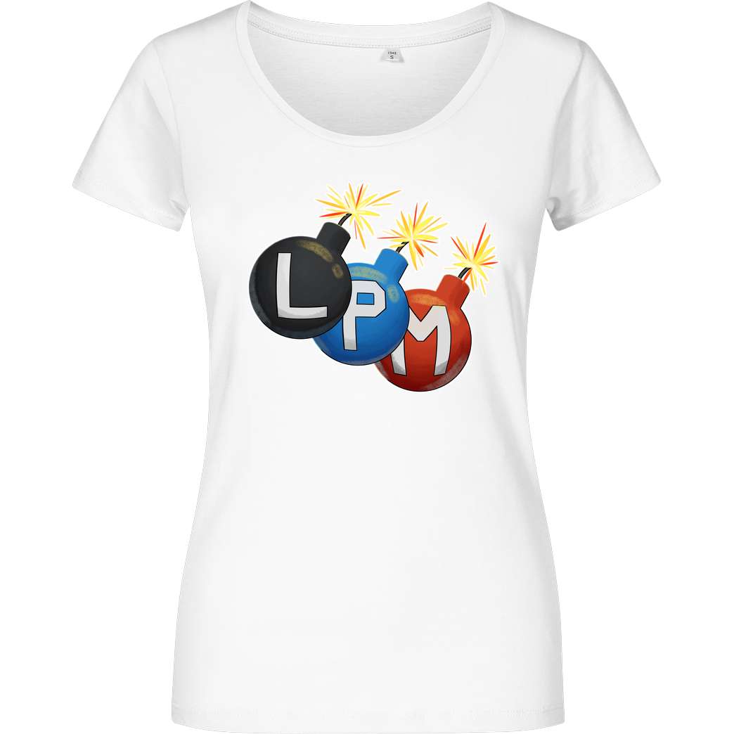 LETSPLAYmarkus LetsPlayMarkus - LPM Bomben T-Shirt Damenshirt weiss