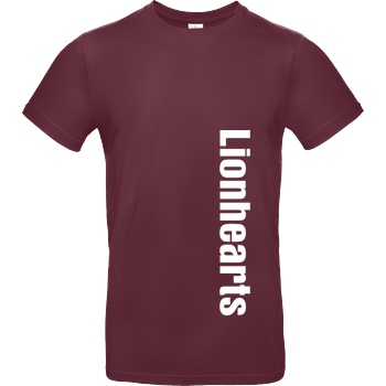 Lionhearts Lionhearts Logo T-Shirt B&C EXACT 190 - Bordeaux