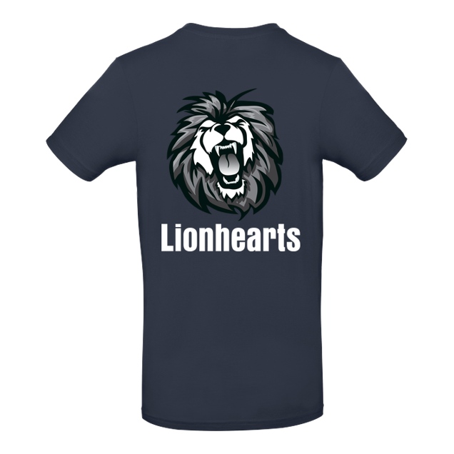 Lionhearts - Lionhearts Logo - T-Shirt - B&C EXACT 190 - Navy