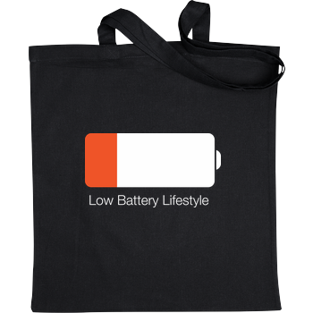 Low Battery Lifestyle Stoffbeutel schwarz