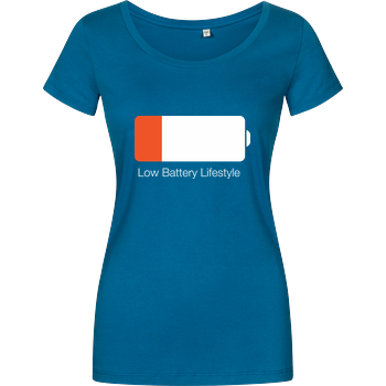 Low Battery Lifestyle Damenshirt petrol