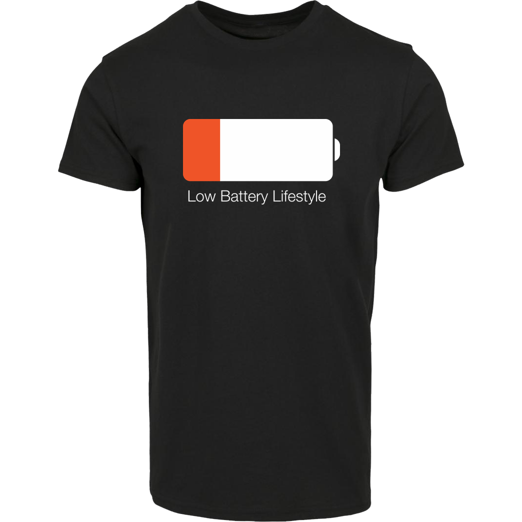 Geek Revolution Low Battery Lifestyle T-Shirt Hausmarke T-Shirt  - Schwarz